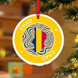 3" Acrylic Christmas Ornaments 2024 Chad Rustic Xmas Ornament Bauble Holiday Decoration Flag Sports Bar Party Events Keepsake Transparent Disc Stocking Name Tag