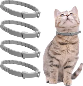 4 Pack Calming Collar for Cats - Adjustable Cat Calming Collar,Cat Calming Collar Anti Aggression for Cats,Cat Stress and Anxiety Relief for Small,Medium Large Cat