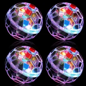4 Pack Ghost Hunting LED Motion Activated Mini Running Exercise Balls, Glowing Interactive Pet Toys for Puppy Cats Dogs Animals Activity