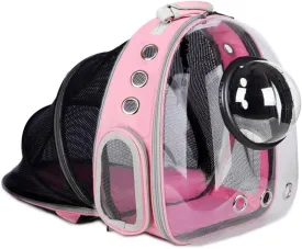 AJY Pet Clear Cat Backpack Carrier Bubble Breathable Foldable Pet Rucksack Carrier for Puppy Dog Cat Lightweight Cat Backpack Designed for Travel, Hiking, Walking & Outdoor Use