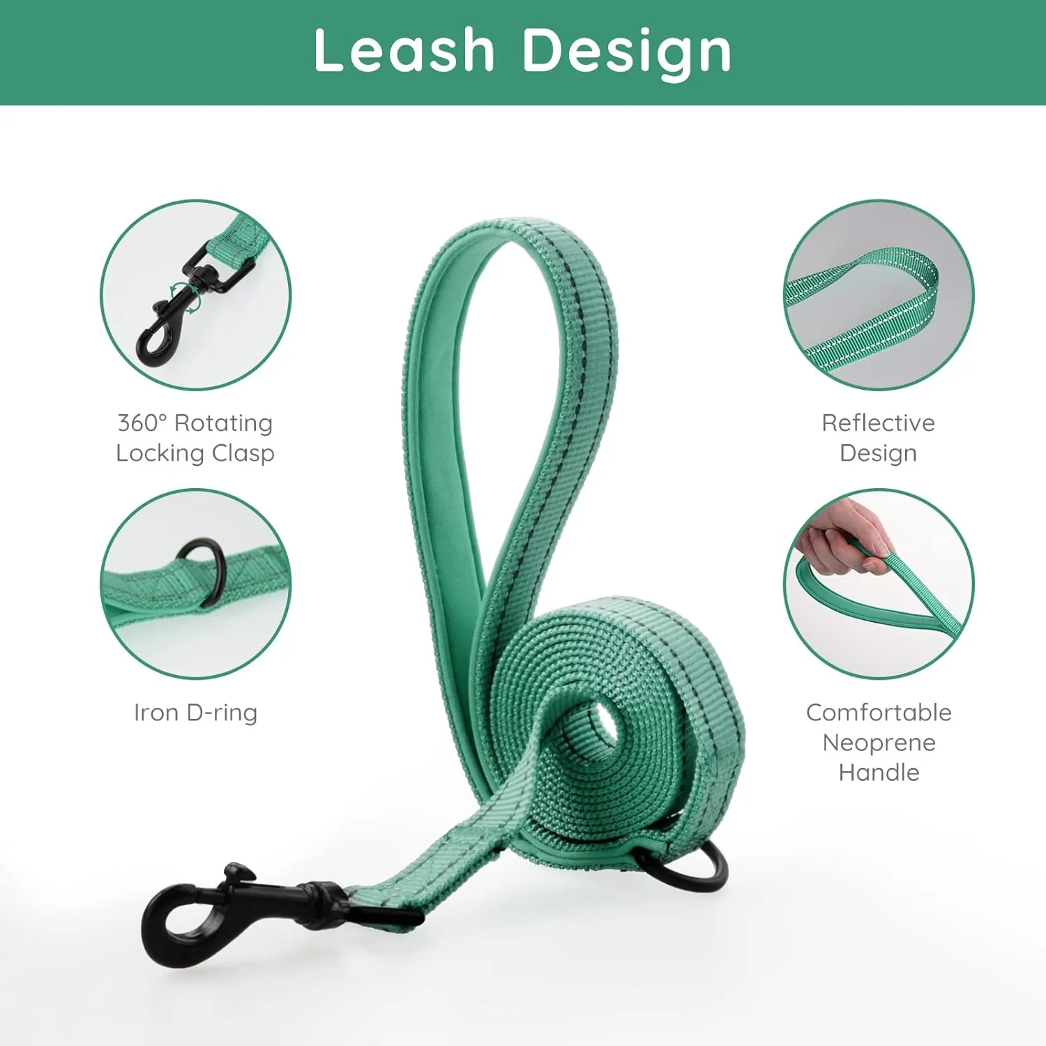 BELLA & PAL Puppy Harness with Leash Set, Dog Harness for Small Dogs No Pull, Dog Leash for Puppy, Step in Harness for Extra Small Dogs, Green Harness, XS