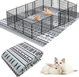 BNOSDM Extra Large Cage Liners for Rabbits 91" X 63" Washable Rabbit Pad Large Bunny Mat Anti Slip Rug for Bunnies Pet Carpet for Chinchillas Cats Guinea Pigs Dogs