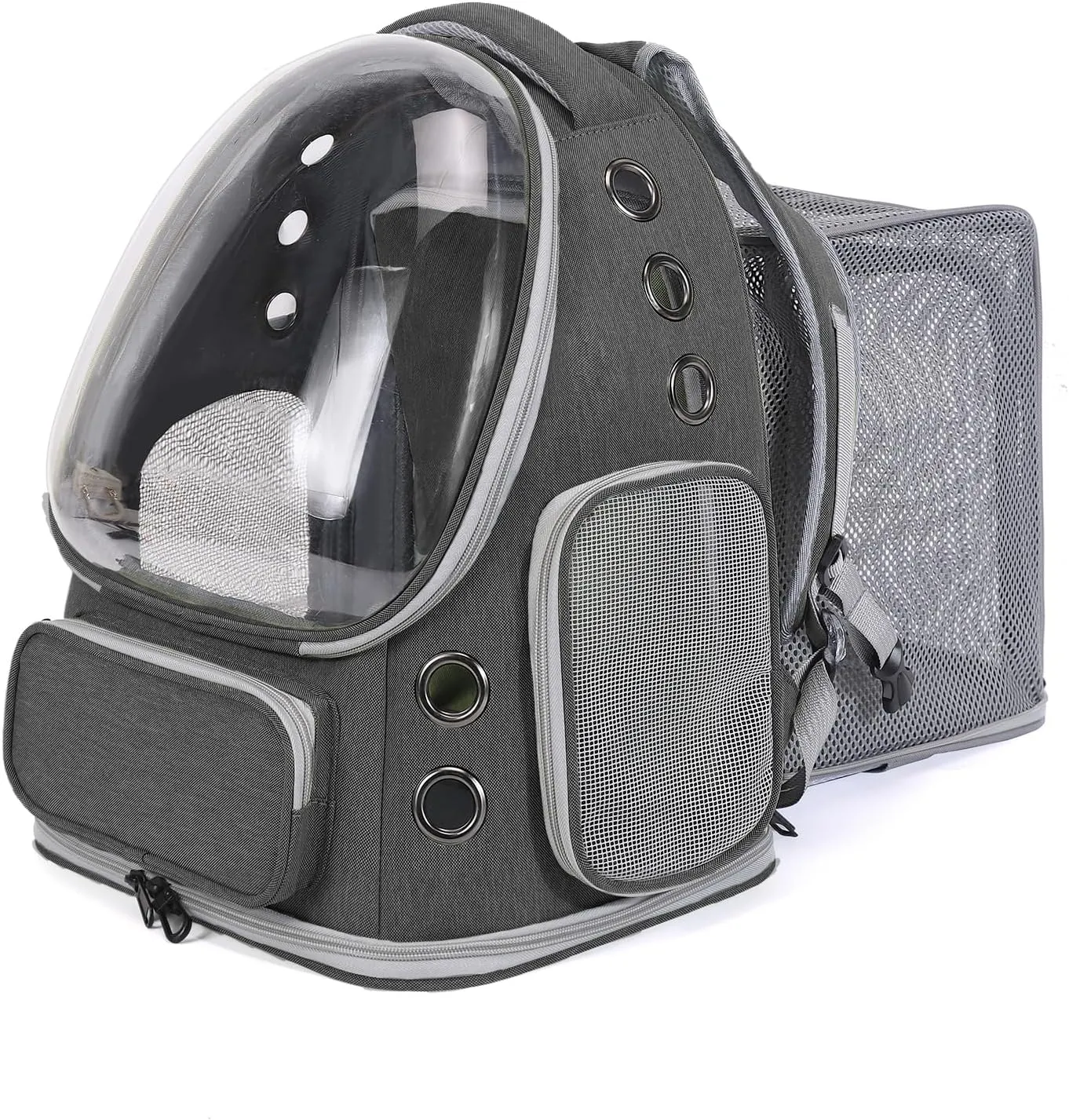 Cat Backpack Carrier for Large Cats, Expandable Cat Bubble Backpack, Dog Carriers for Small Medium Dogs, Airline Approved Pet Carrier for Travel Hiking Outdoor(Grey)