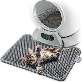 Cat Litter Mat 19.69" X 15.75" Small Litter Trapping Mat Honeycomb Double Layer Waterproof & Urine-Proof, Non-Slip, Easy to Clean | Traps Liters, Protects Floors  Ideal for Liter Boxes & Kitty Use