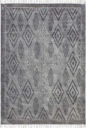 Collection Square Rug - 8x8 Ft Dark Gray & Black Cotton Dhurrie Moroccan Kilim Rug Indoor Outdoor Use Carpet Flatweave Rug High Traffic Area in Bedroom Bedside Custom Mat & Dining Table