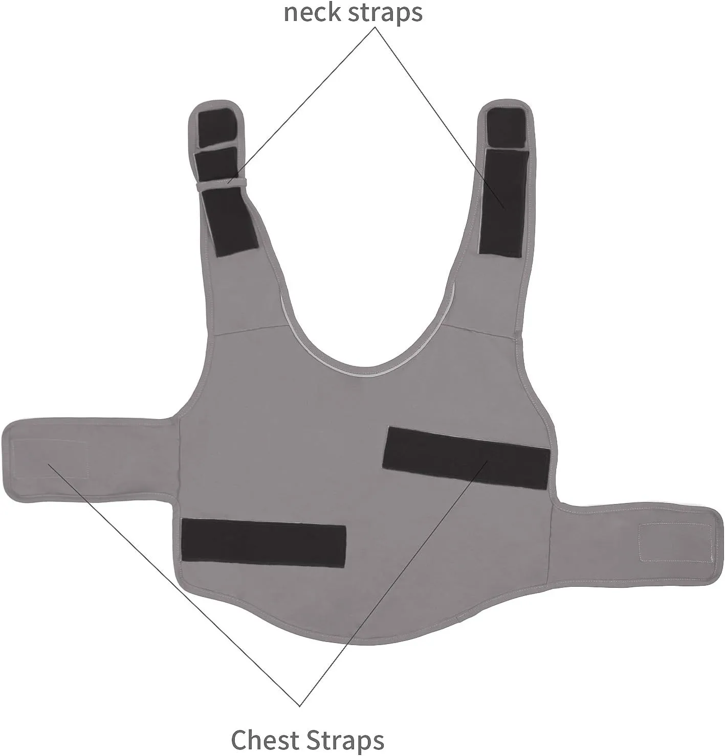 Comfort Dog Anxiety Relief Coat, Dog Anxiety Calming Vest Wrap for Thunderstorm,Travel,4th of July Fireworks,Vet Visits,Separation Anxiety Relief for Dogs (X-Small (Pack of 1), Light Gray)