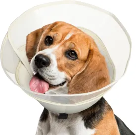 Dog Cone, Soft Cones for Dogs After Surgery, Comfortable Medium Dog Cone Collar, Protective Cone for Dogs to Stop Licking, Beige, ML(Neck: 14.8-17.0)