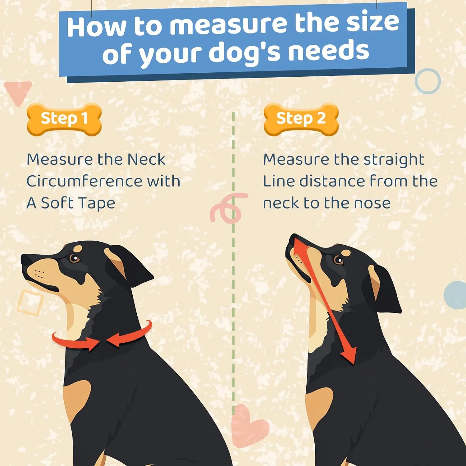 Dog Cone, Soft Cones for Dogs After Surgery, Comfortable Medium Dog Cone Collar, Protective Cone for Dogs to Stop Licking, Beige, ML(Neck: 14.8-17.0)