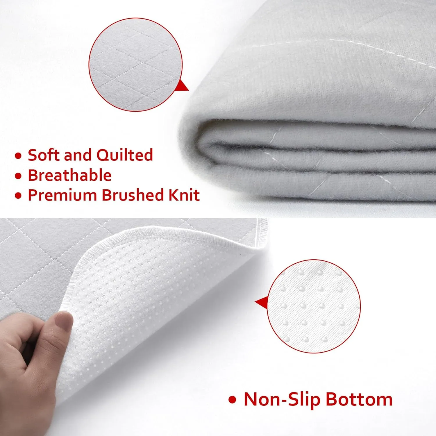 Dog Crate Mat and Washable Pee Pads for Dogs 2 Pack(36"X23"), Waterproof Non-Slip Reusable Quilted Puppy Training Pads, Fits 36 Inch Crates