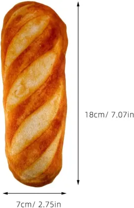 DOITOOL Cat Kicker Toys, Bread Cat Toys Dog Bread Loaf Chew Plush, Promotes Kitten Exercise, 5.9 x 2 inches