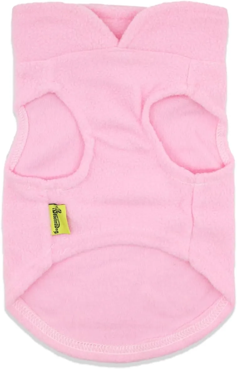 DroolingDog Cat Sweater Fleece Vest Lightweight Cat Clothes for Small Cats Only, Large, Pink