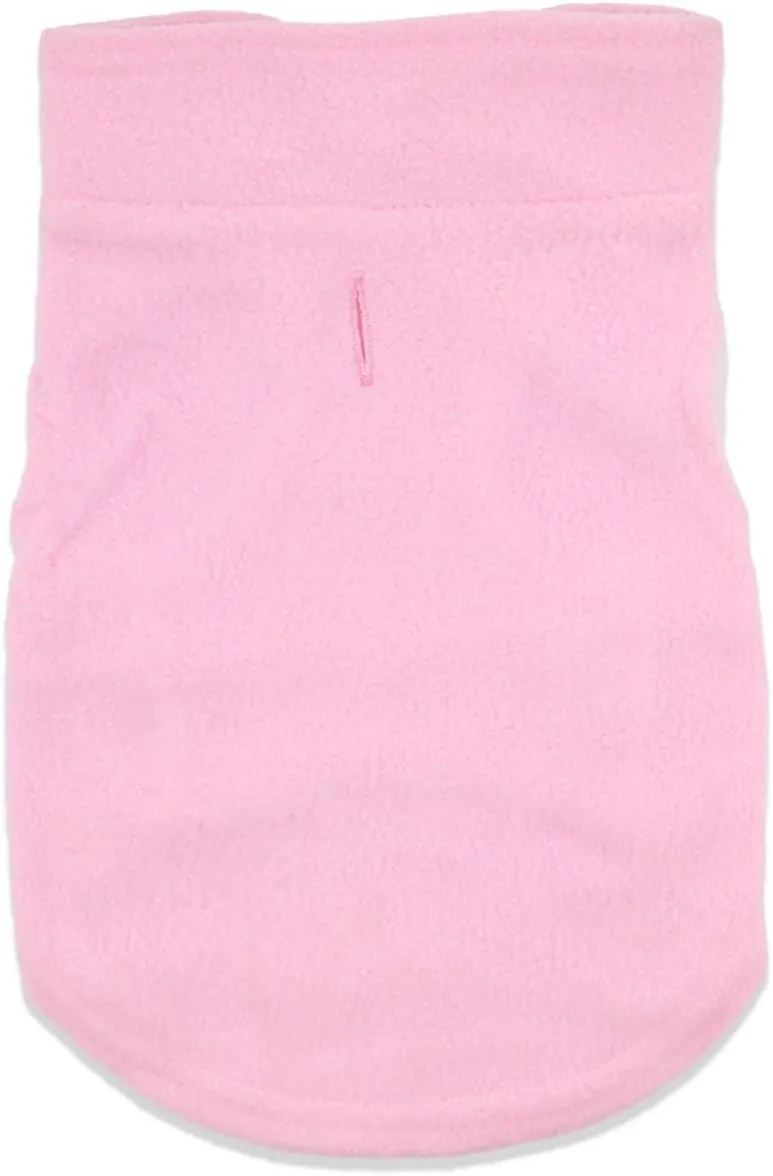 DroolingDog Cat Sweater Fleece Vest Lightweight Cat Clothes for Small Cats Only, Large, Pink