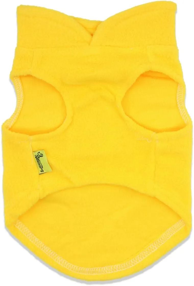 DroolingDog Cat Sweater Pet Sweaters Fleece Vest for Cats Clothes for Cat Only Warm Winter Coat, Large, Yellow
