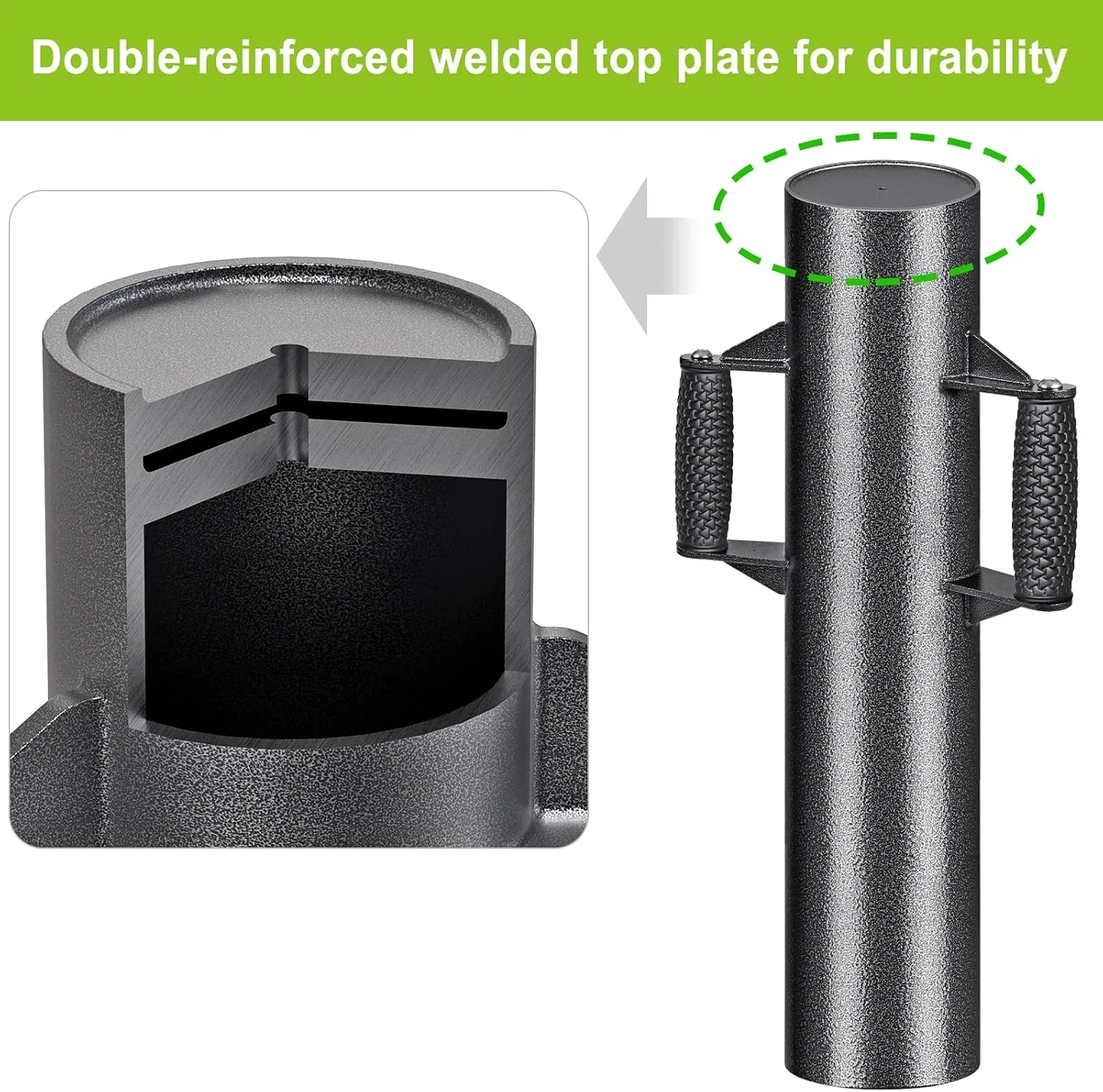 Enhance Post Driver with Anti-Slip Handles 20LB T Post Driver, 23'' Fence Post Driver Post Pounder for Metal Fence Posts, T Posts, U-Channels, Inside Dia=4.7''