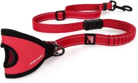 EzyDog Handy 48 Bungee Dog Leash - The Best Hands-Free Running Leash Training Lead with Superior Control and Reflective Stitching - Zero Shock Shock-Absorbing Technology (Adjustable 36 - 48, Red)