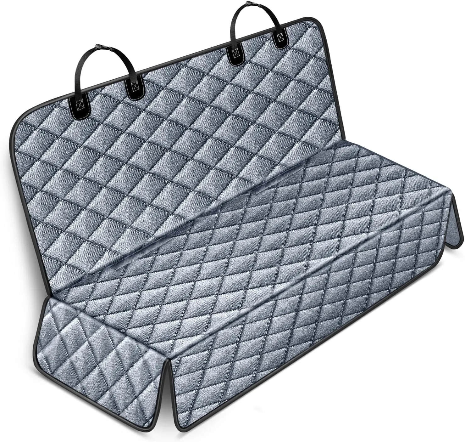 IVY&LANE Dog Car Seat Cover for Back Seat, 100% Waterproof Dog Seat Cover, 600D Scratch Resistant Bench Back Seat Cover, Anti-Slip Back Seat Covers for SUVs, Trucks and Sedans (Grey,53"48")