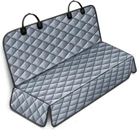 IVY&LANE Dog Car Seat Cover for Back Seat, 100% Waterproof Dog Seat Cover, 600D Scratch Resistant Bench Back Seat Cover, Anti-Slip Back Seat Covers for SUVs, Trucks and Sedans (Grey,53"48")