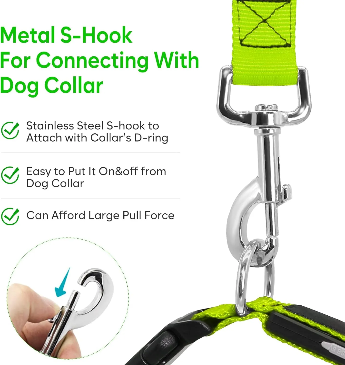LED Light Up Dog Leash 3 Lighting Modes USB Rechargeable, High Visibility Up to 400 Yards Safety Glow in The Dark Dog Leash for Large Medium Small Pets