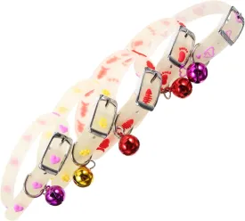 Led Pet Collar Holder Glow in The Dark for Cat Dog Bell Collar for Night Safety Random Color