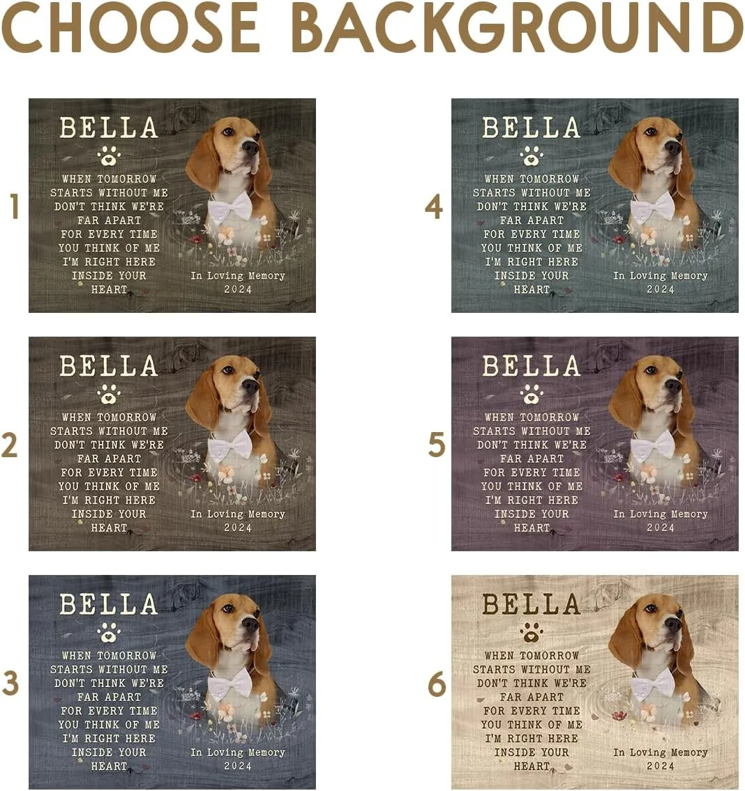 Personalized Memorial Stone - Multihued Plaque to Mark Vibrant Memory of Your Dog and Cat, Elegant Home and Garden Decor, Indoor and Outdoor, Pet Loss of Sympathy Gift