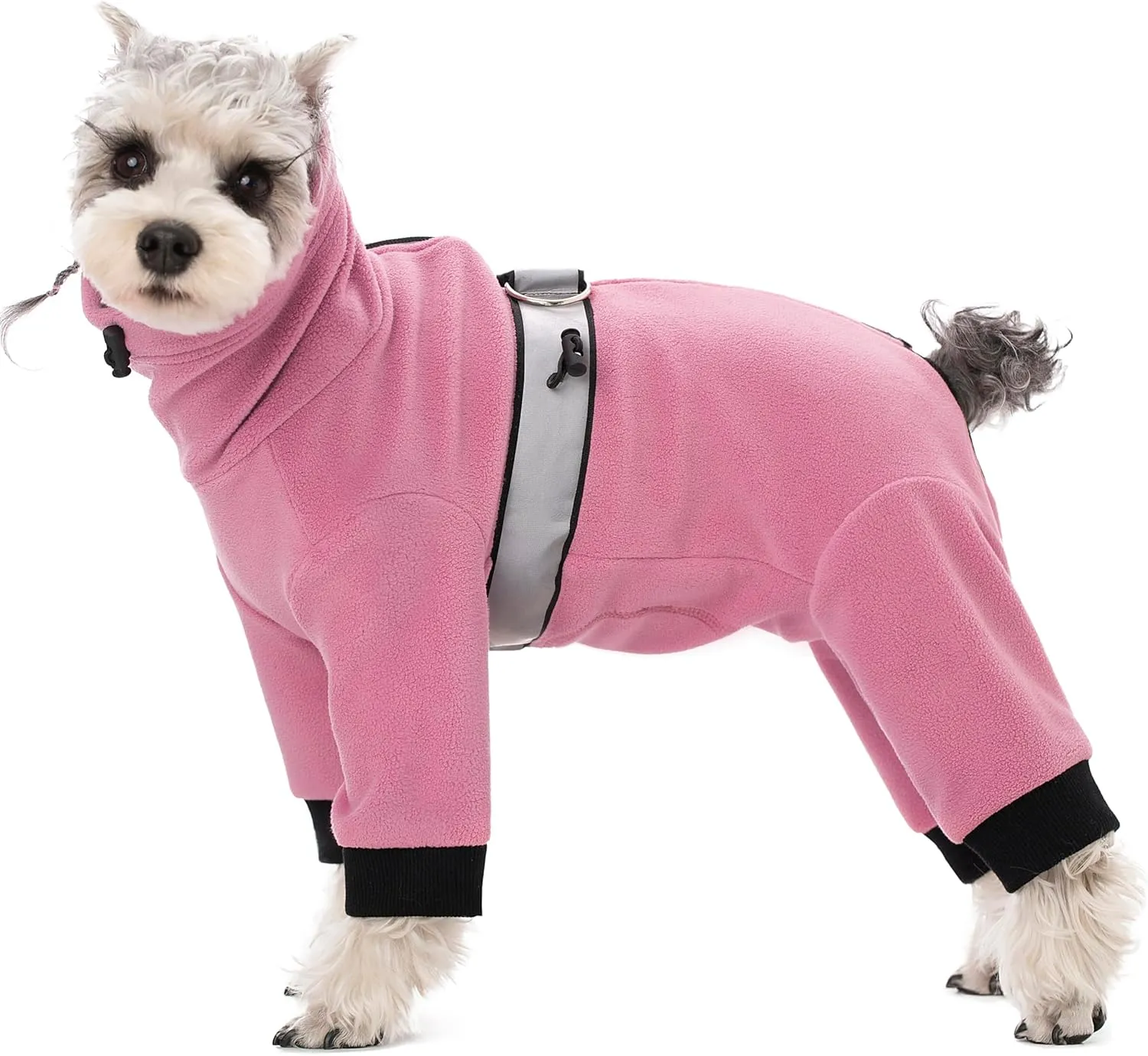 Polar Fleece Dog Pajamas Bodysuit - Small to Medium Dogs, Winter Jacket & Sweater for Small Dogs, Four-Legged Warm Clothes