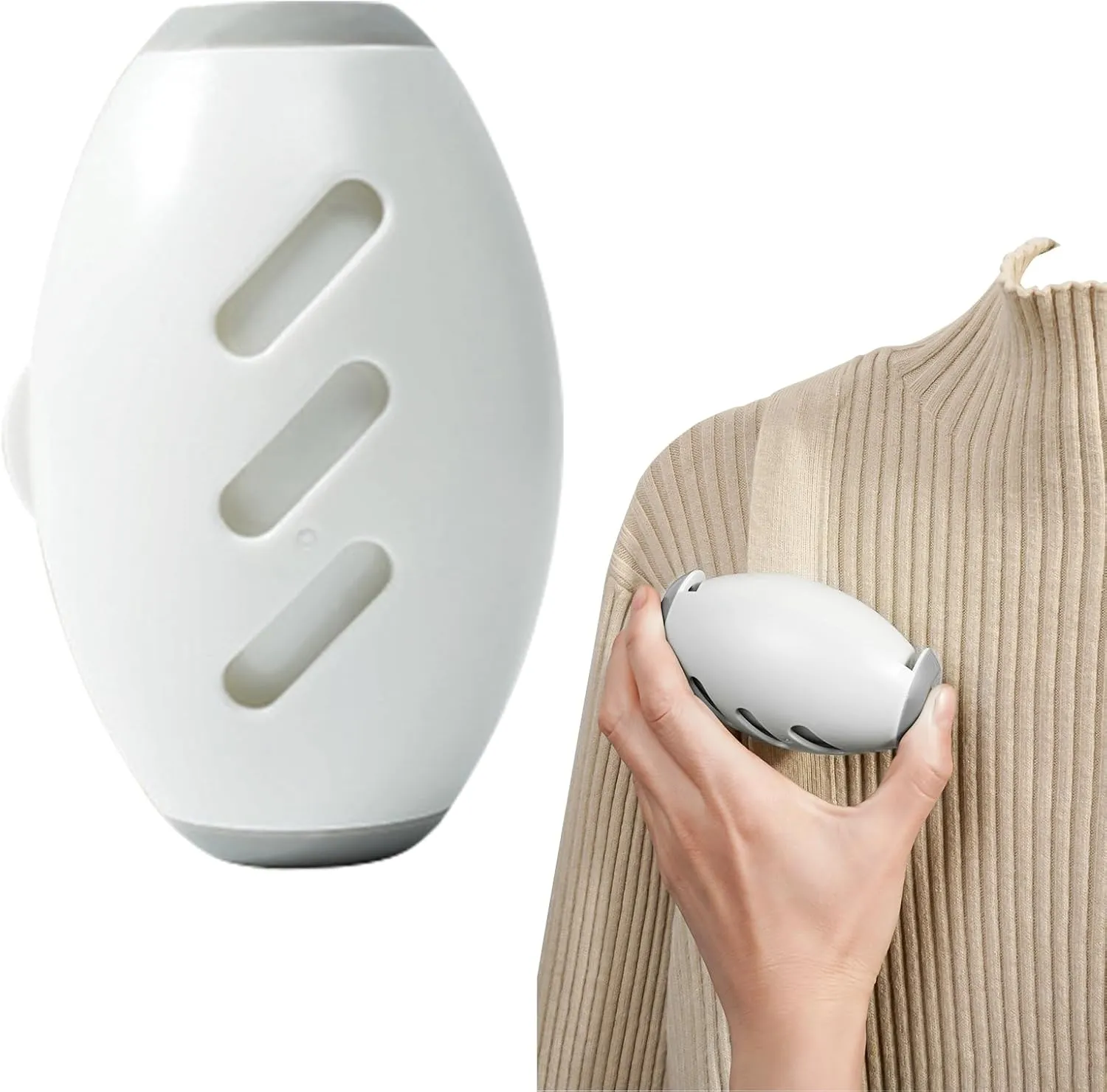 Reusable Washable Lint Roller Ball, Mini Travel Size, Extra Sticky Portable Pet Hair Remover for Clothes, Sofas, and Fabrics, Compact Gel Lint Remover for Dust & Debris(White)
