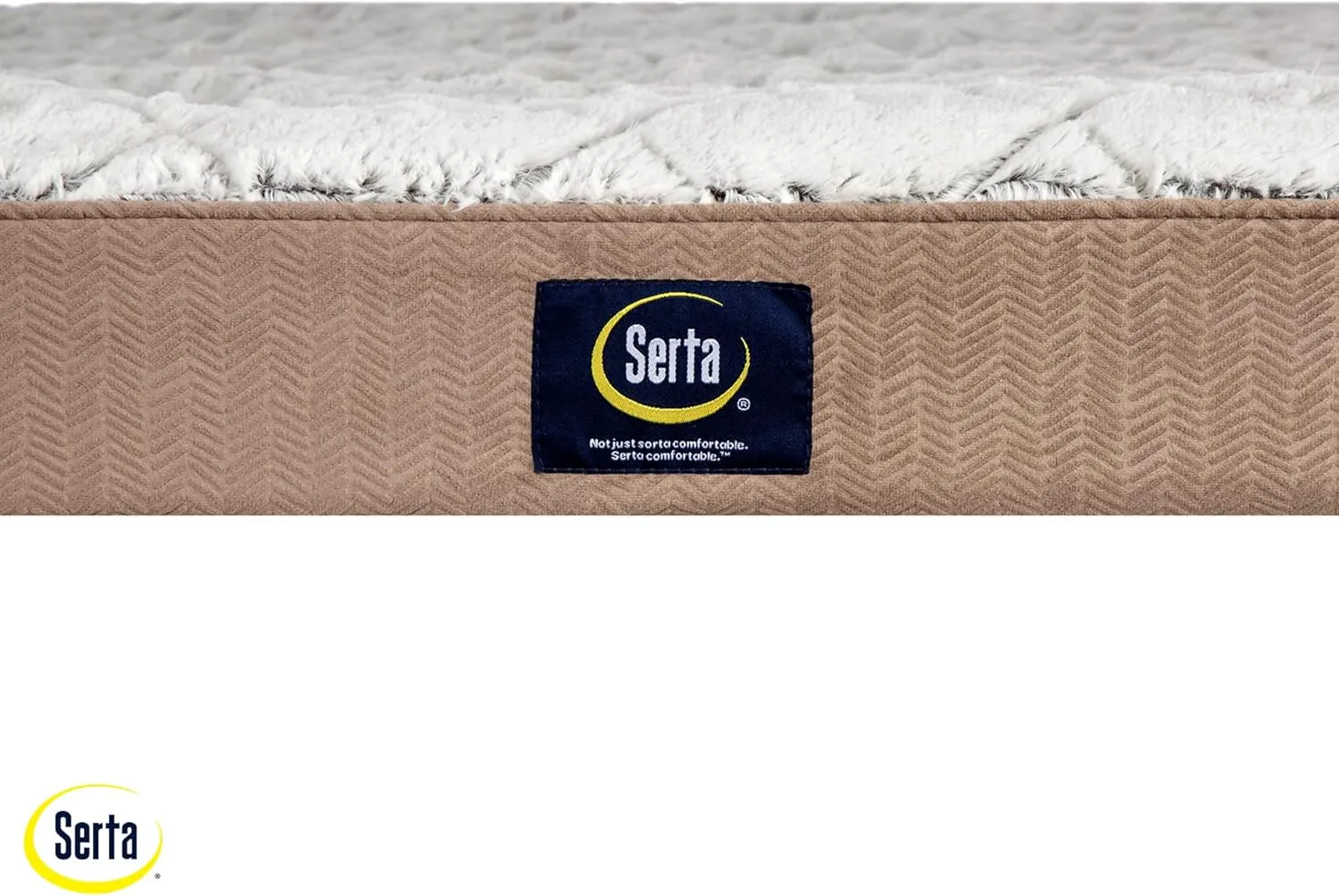 Serta Orthopedic Quilted Pillow Top Dog Bed for Pets  Chocolate Brown (X-Large)