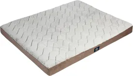 Serta Orthopedic Quilted Pillow Top Dog Bed for Pets  Chocolate Brown (X-Large)