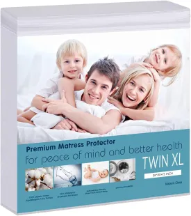Waterproof Mattress Pad Protector 100% Organic Cotton Hypoallergenic Breathable Mattress Pad Cover, Deep Pocket (Twin XL)